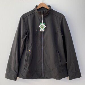 NWT Softshell Windproof Water Resistant Full Zip Jacket Womens Size L